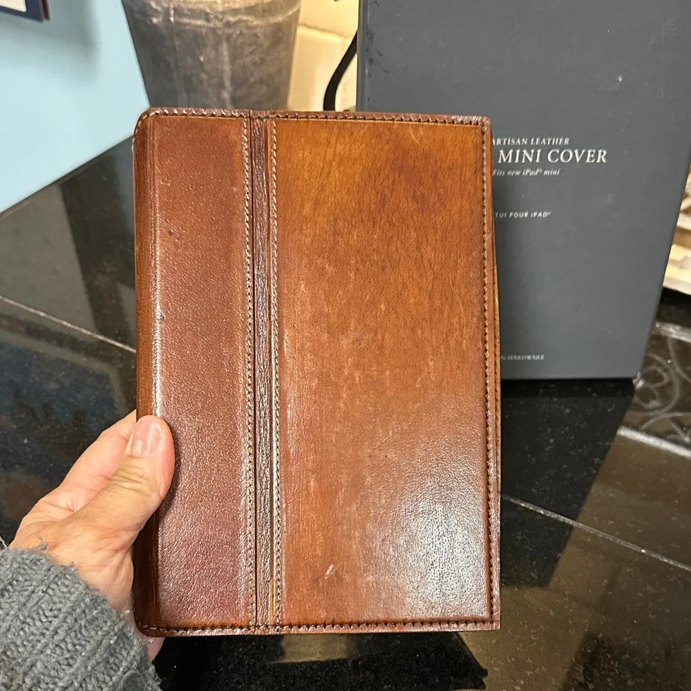 Restoration Hardware Brown Leather iPad Mini Cover